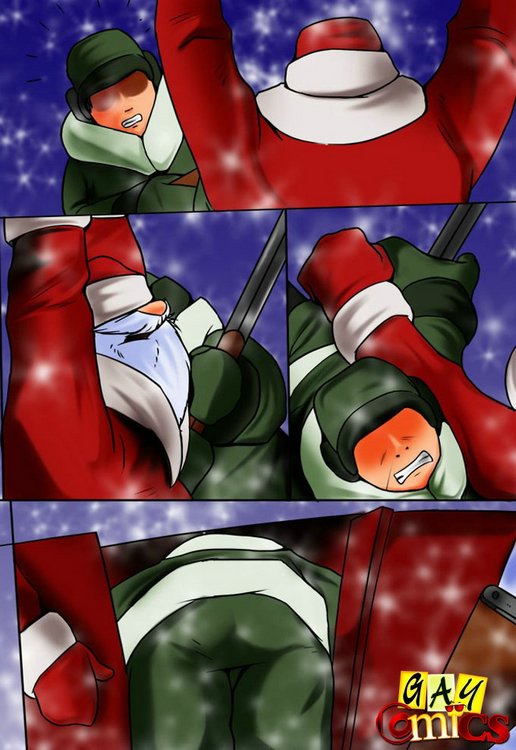 Santa has new round of spankings for the greedy twink
